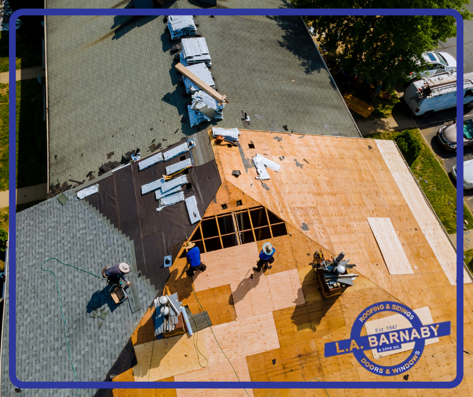 Local Stamford roofing contractor hard at work.