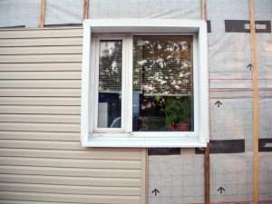 Close-up of insulated siding material for winter - L.A. Barnaby