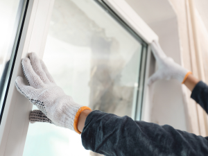 Energy-efficient window installation by L.A. Barnaby, the preferred window contractor in Newtown.